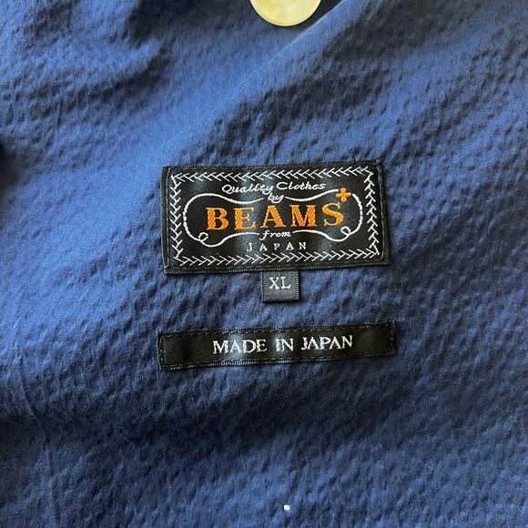 BEAMS Men's Double Breasted Blazer Size XL In Navy - Picture 5 of 6